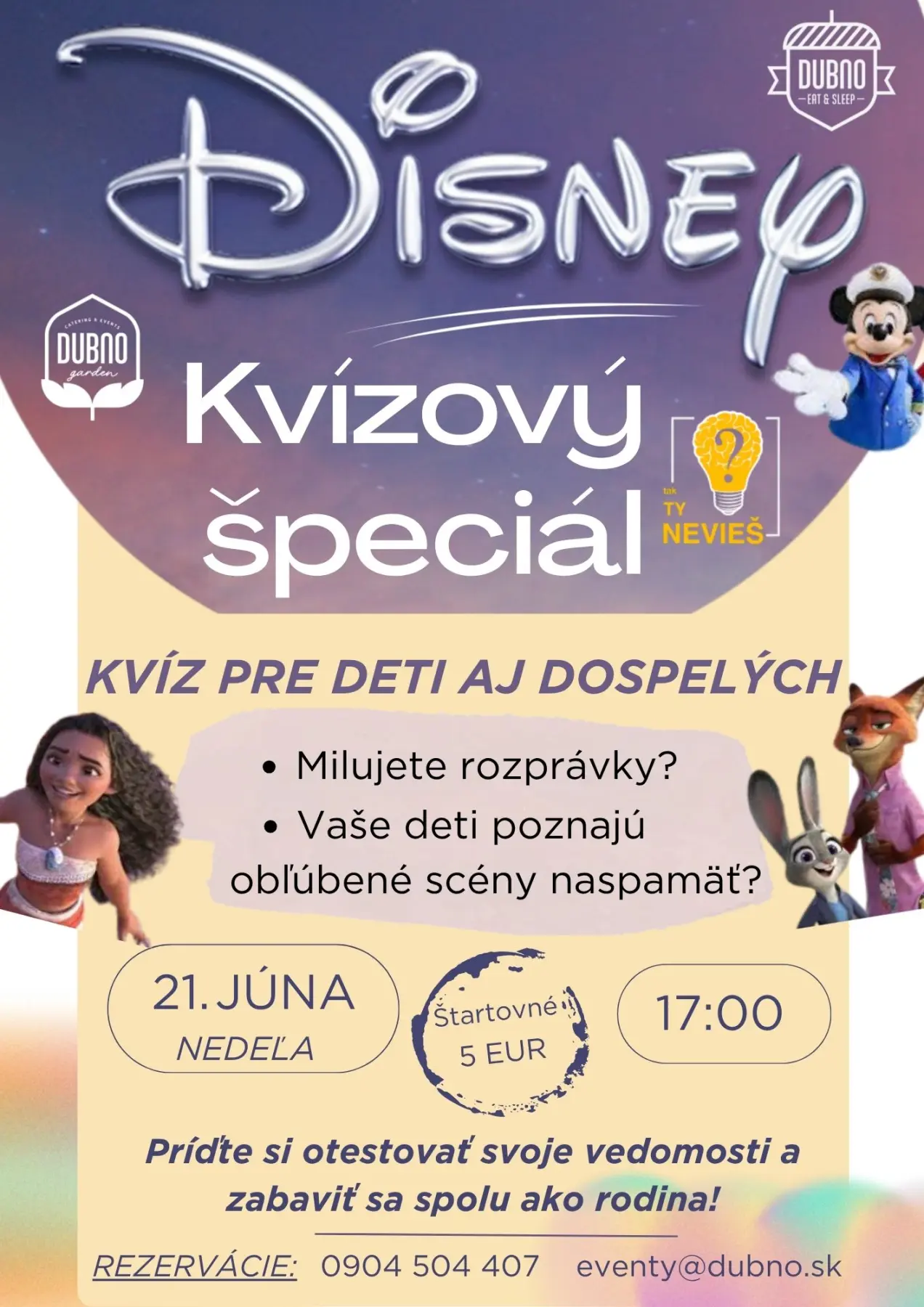 Kvízový špeciál už 21. Júna v DUBNE
